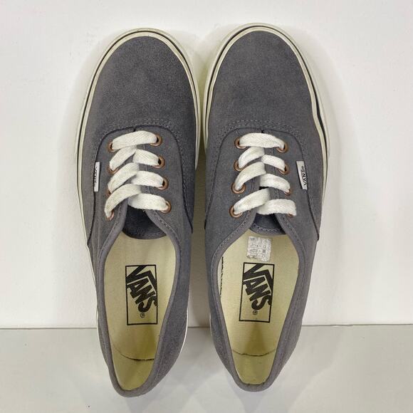 VANS Authentic Vintage Platform Sneaker Womens Sz 8.5 Gray Suede Low Top Lace Up - Picture 11 of 12